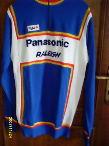 Authentieke retro WOLLEN wielertrui  PANASONIC - Raleigh  Pr beschikbaar voor biedingen