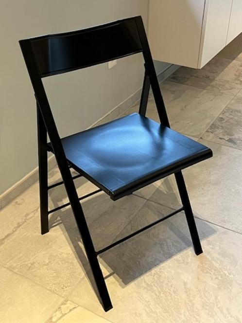 4 design plooistoelen, Huis en Inrichting, Stoelen, Nieuw, Vier, Kunststof, Metaal, Zwart, Ophalen