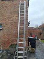 Aluminium ladder 16 treden 3 delig, Doe-het-zelf en Bouw, Ladders en Trappen, Ophalen, Ladder