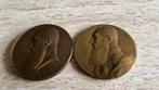 2 bronzen medailles, Antiek en Kunst, Ophalen of Verzenden
