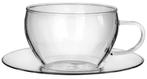 Glazen theeglas met schotel (4 stuks), Verzamelen, Glas en Drinkglazen, Ophalen, Nieuw, Overige typen