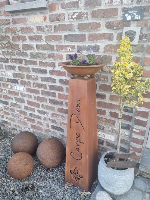 Superbes colonnes et vasques neuves en acier corten., Tuin en Terras, Waterpartijen en Fonteinen, Nieuw, Overige typen, Overige materialen