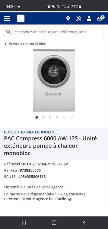 pompe à chaleur bosch 13kw neuve, Enlèvement, Neuf