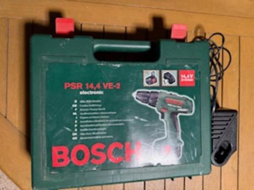 Opbergdoos en batterijlader Bosch schroefmachine PSR 14.4VE2, Doe-het-zelf en Bouw, Gereedschapskisten, Zo goed als nieuw, Ophalen of Verzenden