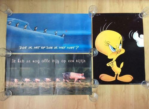 4 leuke grappige posters - Tweety, Anne Geddes, ..., Verzamelen, Posters, Gebruikt, Ophalen of Verzenden