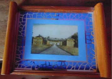 oog. Zeer oud tafelblad, houten frame  beschikbaar voor biedingen