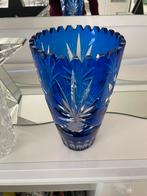 Vase cristal bleu