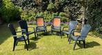 Set van 4+2 tuinstoelen plus kussens, Tuin en Terras, Tuinstoelen, Ophalen, Gebruikt, Plastic, Stapelbaar