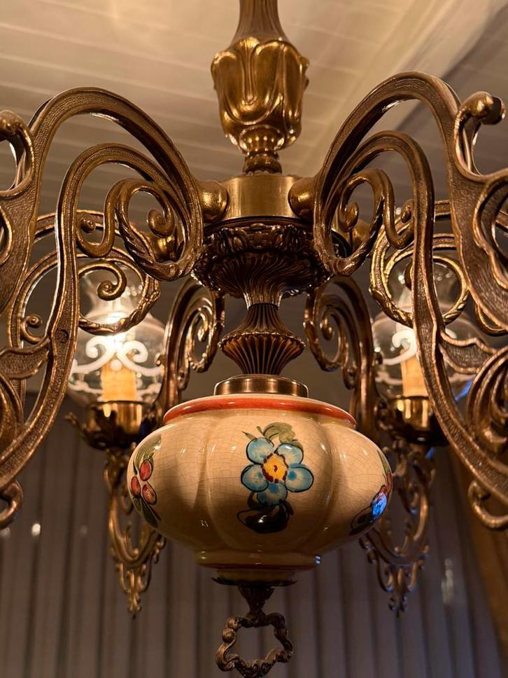 Prachtige vintage kroonluchter, Maison & Meubles, Lampes | Lustres, Utilisé, Enlèvement