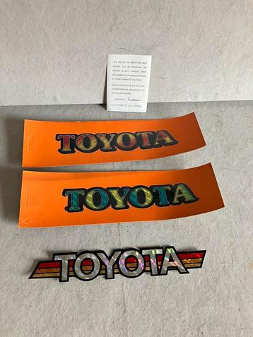 Vintage jaren 70 Toyota Decal new old stock sticker set of 3 beschikbaar voor biedingen