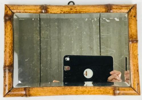 Miroir design vintage en bois faux bambou années 50, Antiquités & Art, Antiquités | Miroirs, Enlèvement ou Envoi