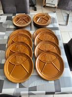 2 Sets Assiettes a fondues + Cadeau, Maison & Meubles, Assiettes(s), Poterie rustique, Comme neuf, Céramique