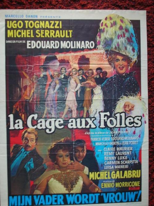 Affiche ciné originale " LA CAGE AUX FOLLES  ", Collections, Posters & Affiches, Enlèvement ou Envoi