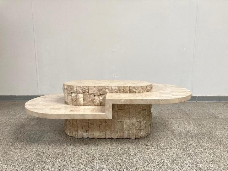 Vintage Magnussen Ponte mactan salontafel 1980, Huis en Inrichting, Tafels | Salontafels, Gebruikt, Minder dan 50 cm, 50 tot 100 cm
