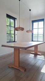 Massief eiken tafel 250x98cm, Ophalen, Zo goed als nieuw