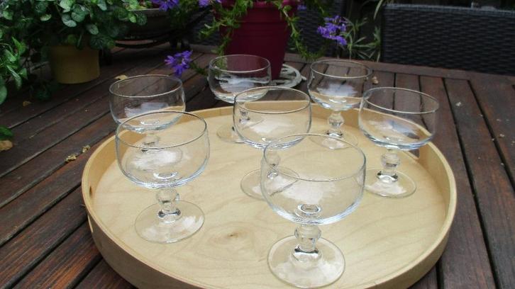 7 Vintage champagne coupes, Antiek en Kunst, Antiek | Glaswerk en Kristal, Ophalen