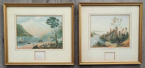 Bradshaw & Blacklock Baxter prints Chepstow Castle Bacharach, Antiek en Kunst, Kunst | Etsen en Gravures, Ophalen of Verzenden