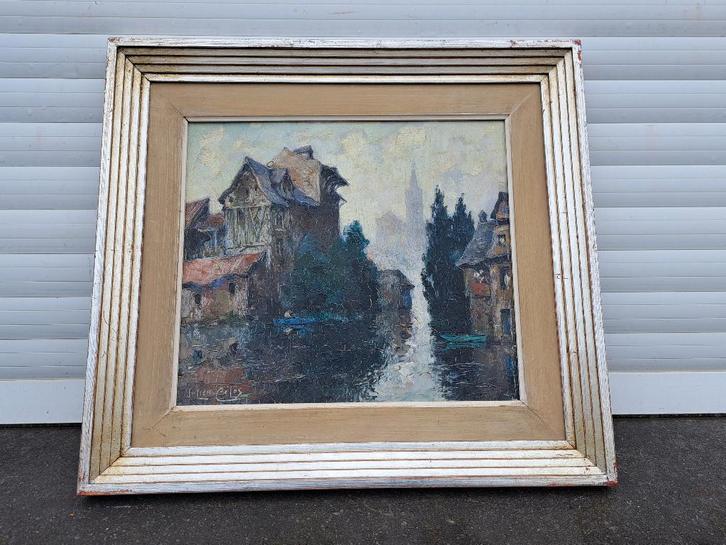 huile sur panneau signe julien celos, Antiquités & Art, Art | Peinture | Classique, Enlèvement ou Envoi