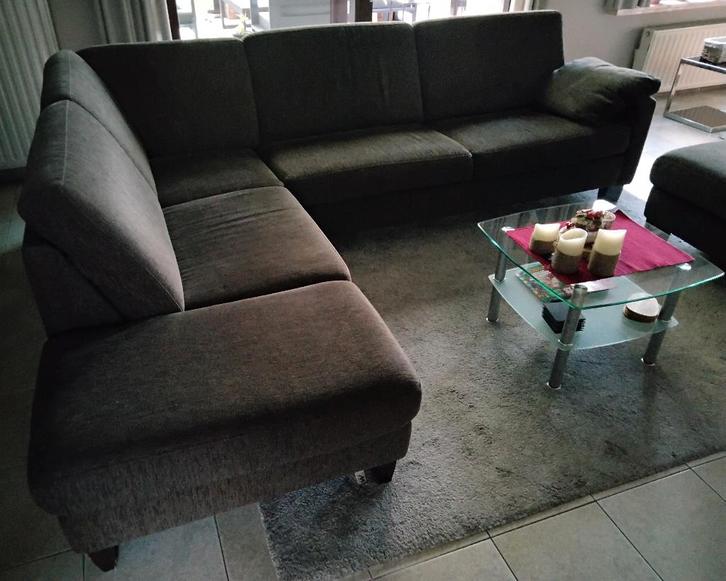 Hoekzetel, Maison & Meubles, Canapés | Sofas & Chaises Longues, Utilisé, Quatre personnes ou plus, 250 à 300 cm, 75 à 100 cm, Tissus