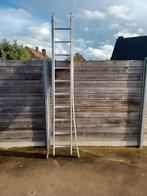 Ladder solide alu 2x10tr uitschuifbaar 5.20H openstaan pr118, Doe-het-zelf en Bouw, Ladders en Trappen, Ophalen of Verzenden, Ladder
