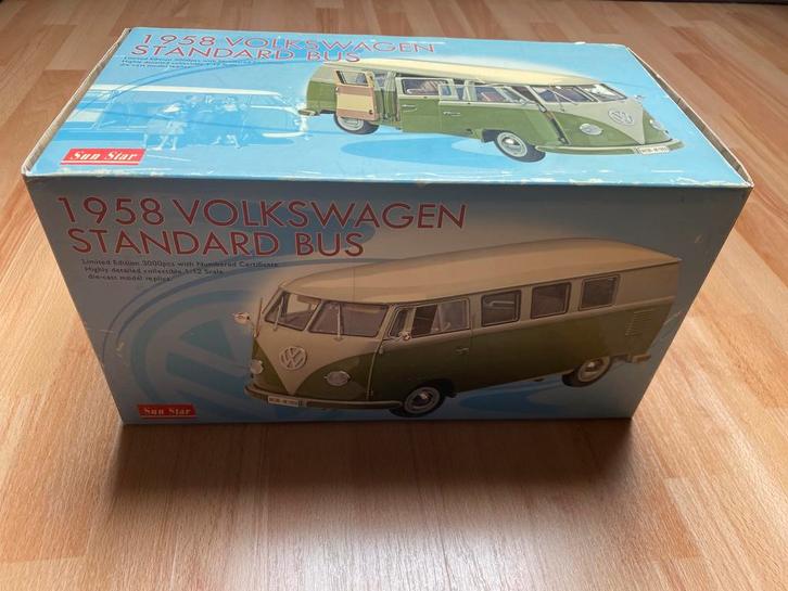VW T1 van Sun Star 1:12 de, Hobby en Vrije tijd, Modelauto's | 1:5 tot 1:12, Zo goed als nieuw, Ophalen of Verzenden