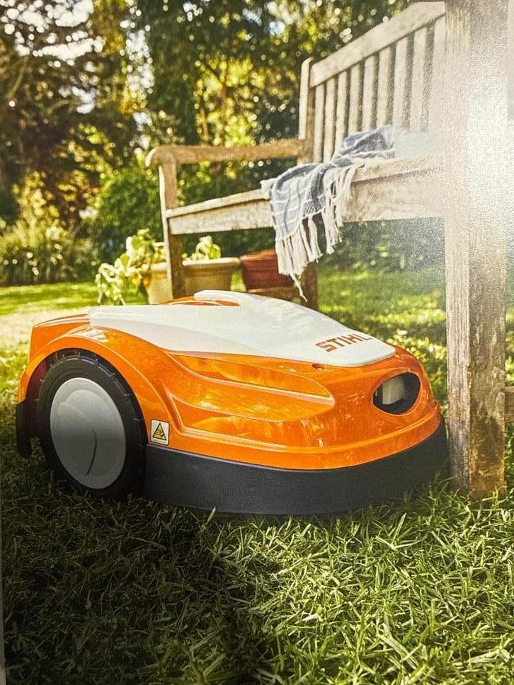 Robot tondeuse Sthil RMI 632, Jardin & Terrasse, Tondeuses robotisées, Utilisé, Plus de 25 cm, Avec capteur de pluie, Contrôlable via l'application