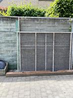 5 voliere panelen met 1 deur, Ophalen, Gebruikt, Metaal, Vogelkooi