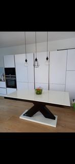 Eettafel + salontafel hoogglans zwart wit, Huis en Inrichting, Ophalen