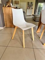 6 chaises Scab natural zebra pieds en bois, Maison & Meubles, Comme neuf, Enlèvement, Cinq, Six Chaises ou plus, Scandinave