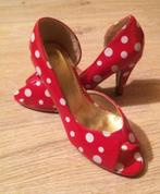 NIEUW! NIO NIO Peeptoes met polkadot rood/wit maat 38, NIO NIO, Pumps, Nieuw, Ophalen of Verzenden