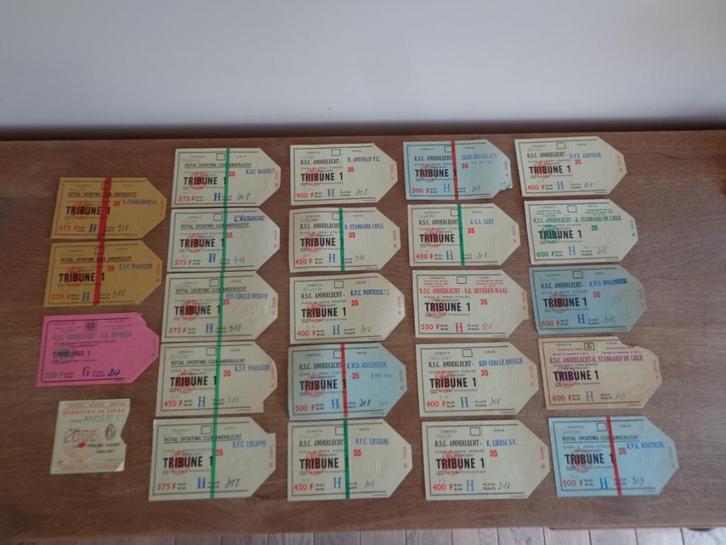 RSC Anderlecht oude kampioenschapstickets, Verzamelen, Sportartikelen en Voetbal, Gebruikt, Overige typen, Ophalen of Verzenden