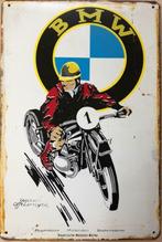 Plaque murale en métal vieilli rouillé | BMW Classic Motorcy, Collections, Enlèvement ou Envoi, Panneau publicitaire, Neuf