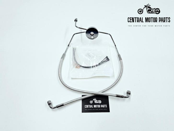 Lower Brake hose non-ABS Diamond black Touring 2008-2013, Motoren, Onderdelen | Harley-Davidson, Nieuw, Ophalen of Verzenden