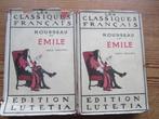 Emile ou de l'Education - Jean-Jacques Rousseau Edi. Lutétia, Ophalen of Verzenden, Gelezen, Jean-Jacques Rousseau