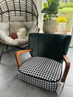 Fauteuil Meyer Maison du Monde - velours vert, tissu pied-de, Autres matériaux, Vintage, Enlèvement, Moins de 75 cm