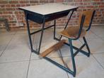 Vintage schoolbankje, Kinderen en Baby's, Kinderkamer | Tafels en Stoelen, Ophalen, Gebruikt