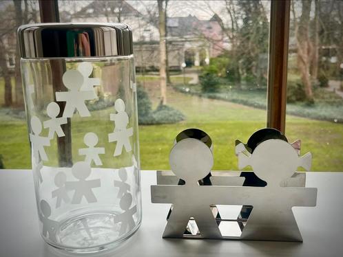 SET Alessi Voorraadpot en envelopehouder Girotondo, Antiek en Kunst, Kunst | Designobjecten, Ophalen