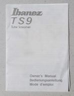 Give away : Ibanez TS9 user manual, Muziek en Instrumenten, Ophalen of Verzenden, Zo goed als nieuw, Distortion, Overdrive of Fuzz