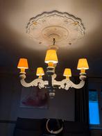 Houten kroonluchter, Huis en Inrichting, Lampen | Kroonluchters, Ophalen, Zo goed als nieuw