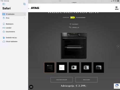 ATAG combi stoomoven - nieuw met garantie (misbestelling), Huis en Inrichting, Keuken | Keukenelementen, Nieuw, Minder dan 100 cm