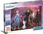 Disney Frozen Puzzel - 104 stukjes - Clementoni, Ophalen of Verzenden, Meer dan 50 stukjes, Nieuw, 6 jaar of ouder