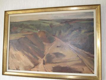 HOSLET huile sur toile - sablière paysage de campagne  beschikbaar voor biedingen