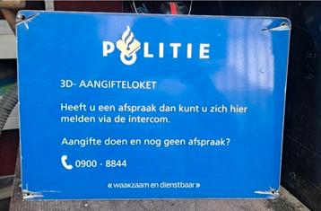 Ex Politie bord voor aan de muur beschikbaar voor biedingen