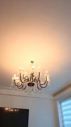 Moderne kristallen kroonluchter met 15 lampes, Huis en Inrichting, Lampen | Plafondlampen, Ophalen, Zo goed als nieuw