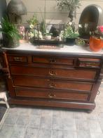Oude commodekast met spiegelopzet, Huis en Inrichting, Ophalen, Gebruikt, 100 tot 150 cm, 5 laden of meer