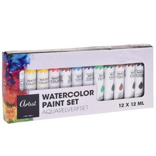 Aquarelverf waterverf set Artist 12 tubes 12 ml, Hobby & Loisirs créatifs, Peinture, Neuf, Aquarelle, Enlèvement ou Envoi