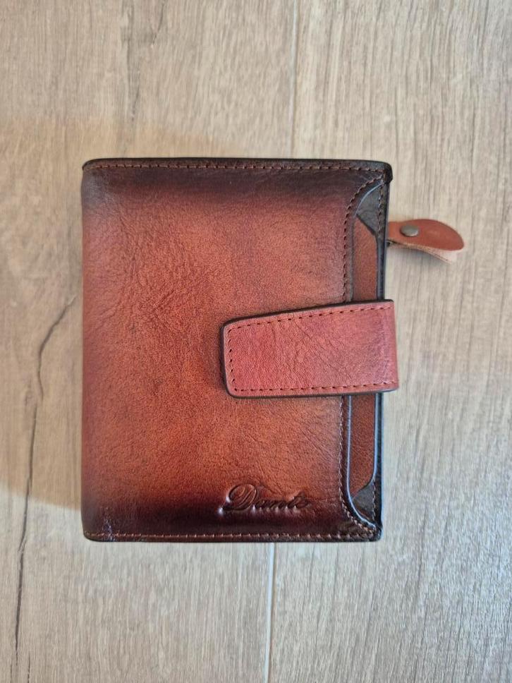 Lederen portefeuille 'Dante' [nieuwstaat], Handtassen en Accessoires, Portemonnees, Nieuw, Ophalen of Verzenden