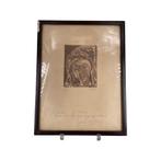 Cadre Tête de Femme - Signé Ges