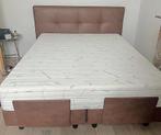 Boxspring elektrisch suede cinnamon Van Janssen, Ophalen, Zo goed als nieuw