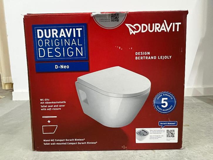 Wand toilet Duravit D-Neo WC *** KOOPJE ***, Doe-het-zelf en Bouw, Sanitair, Gebruikt, Toilet, Steen, Ophalen